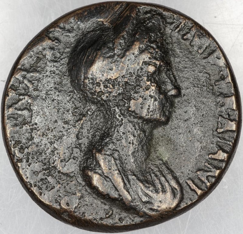 Римская империя · Trajan · Sestertius · I в., аверс, Федеральное государственное бюджетное учреждение культуры "Государственный музей изобразительных искусств имени А.С. Пушкина"