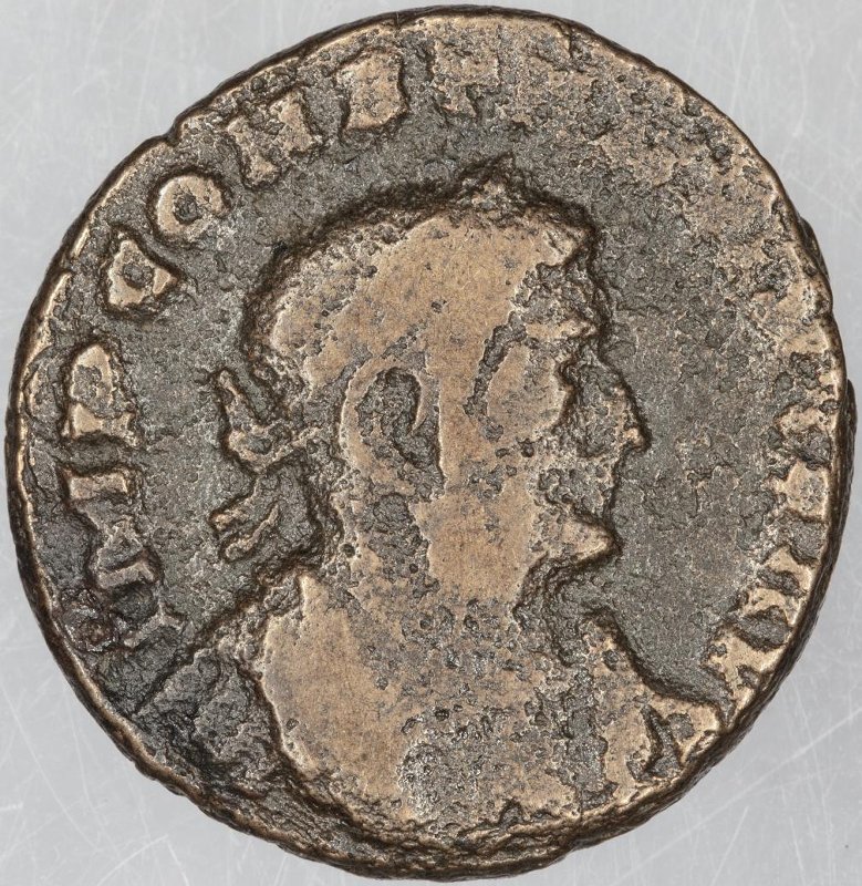 Римская империя · Maxentius · Follis · III в., аверс, Федеральное государственное бюджетное учреждение культуры "Государственный музей изобразительных искусств имени А.С. Пушкина"