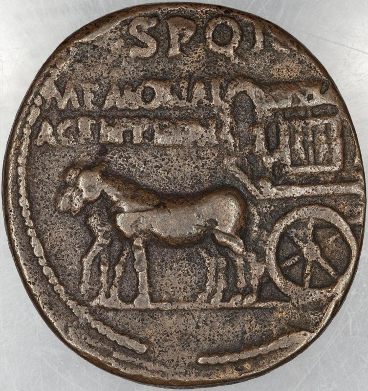 Римская империя · Claudius · Sestertius · I в., аверс, Федеральное государственное бюджетное учреждение культуры "Государственный музей изобразительных искусств имени А.С. Пушкина"