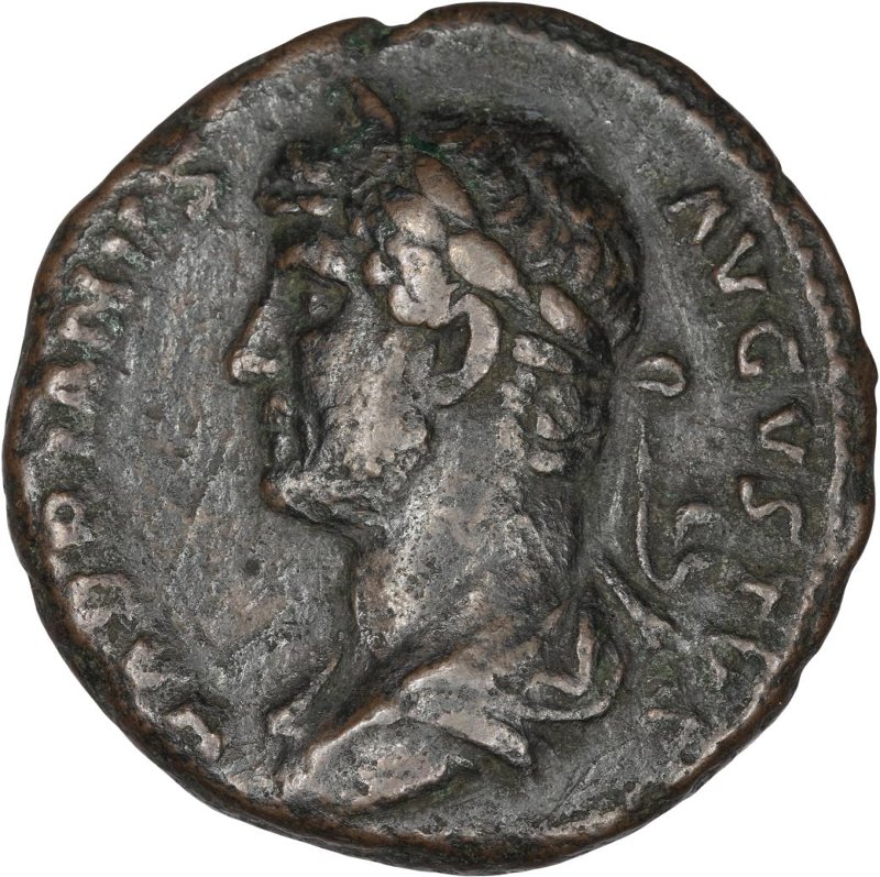 Римская империя · Hadrian · Dupondius · I в., аверс, Федеральное государственное бюджетное учреждение культуры "Государственный музей изобразительных искусств имени А.С. Пушкина"