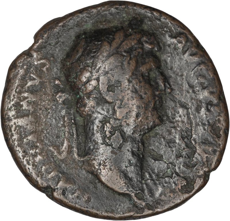 Римская империя · Hadrian · Dupondius · I в., аверс, Федеральное государственное бюджетное учреждение культуры "Государственный музей изобразительных искусств имени А.С. Пушкина"