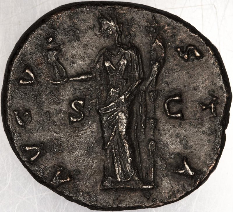 Римская империя · Antoninus Pius · Dupondius · I в., реверс, Федеральное государственное бюджетное учреждение культуры "Государственный музей изобразительных искусств имени А.С. Пушкина"