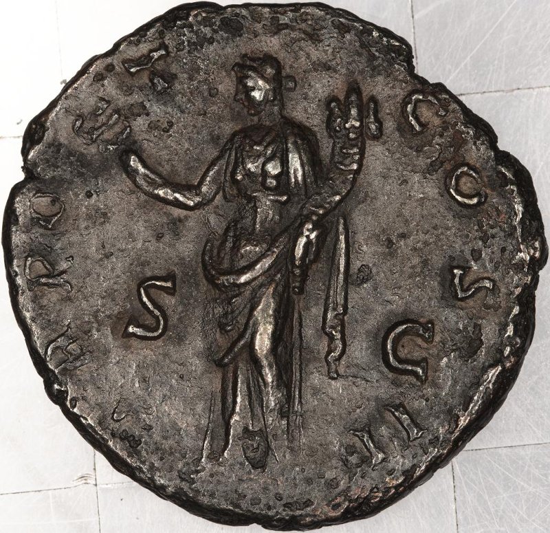 Римская империя · Antoninus Pius · Dupondius · I в., реверс, Федеральное государственное бюджетное учреждение культуры "Государственный музей изобразительных искусств имени А.С. Пушкина"
