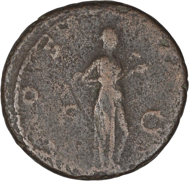 Римская империя · Hadrian · Dupondius · I в., реверс, Федеральное государственное бюджетное учреждение культуры "Государственный музей изобразительных искусств имени А.С. Пушкина"