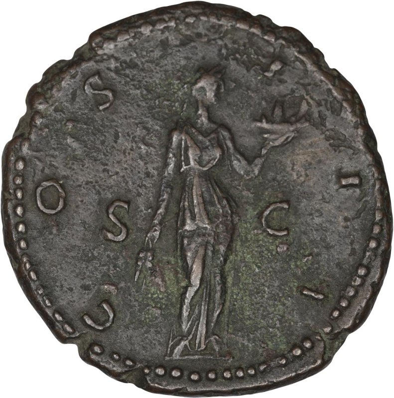 Римская империя · Hadrian · Dupondius · I в., реверс, Федеральное государственное бюджетное учреждение культуры "Государственный музей изобразительных искусств имени А.С. Пушкина"