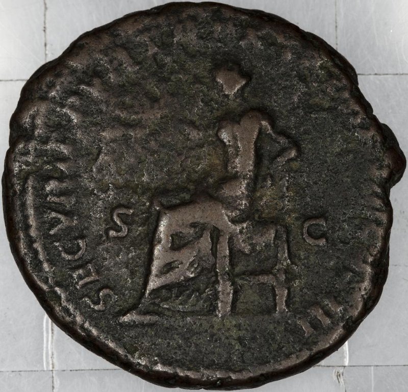 Римская империя · Marcus Aurelius · As · I в., реверс, Федеральное государственное бюджетное учреждение культуры "Государственный музей изобразительных искусств имени А.С. Пушкина"