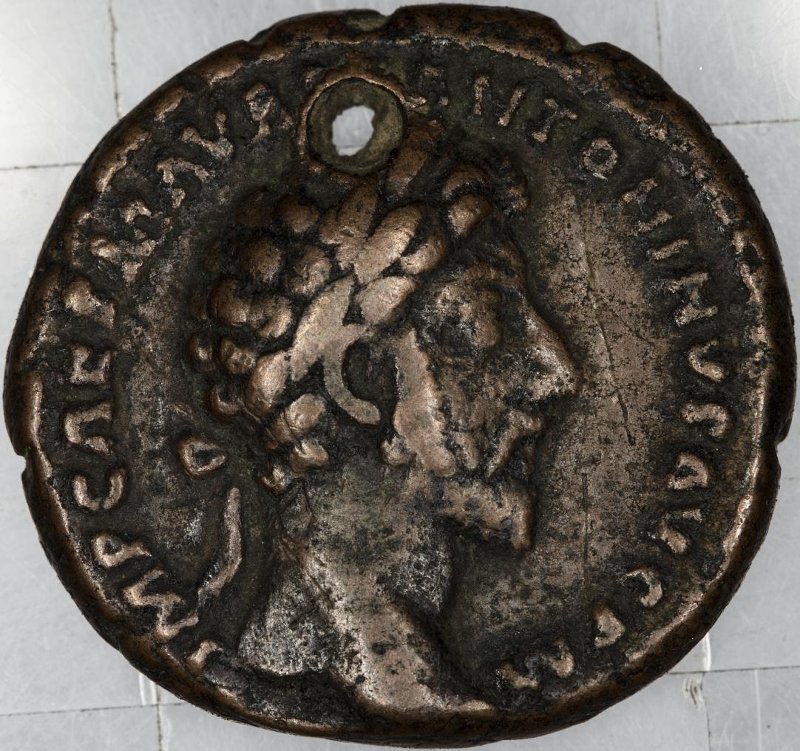 Римская империя · Marcus Aurelius · As · I в., аверс, Федеральное государственное бюджетное учреждение культуры "Государственный музей изобразительных искусств имени А.С. Пушкина"