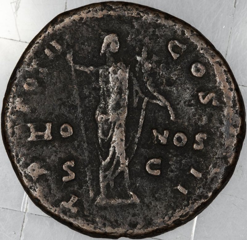 Римская империя · Antoninus Pius · Dupondius · I в., реверс, Федеральное государственное бюджетное учреждение культуры "Государственный музей изобразительных искусств имени А.С. Пушкина"