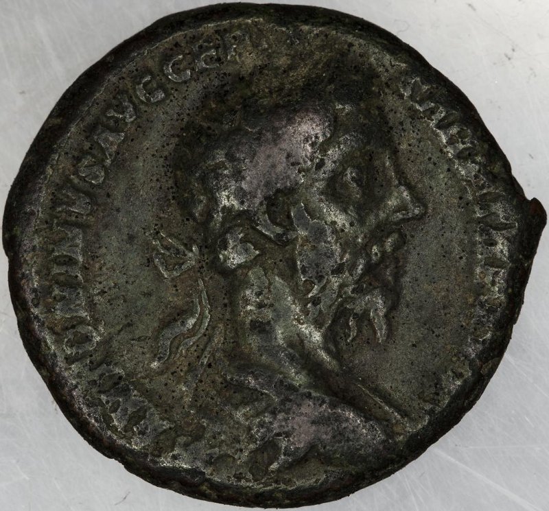 Римская империя · Marcus Aurelius · As · I в., аверс, Федеральное государственное бюджетное учреждение культуры "Государственный музей изобразительных искусств имени А.С. Пушкина"