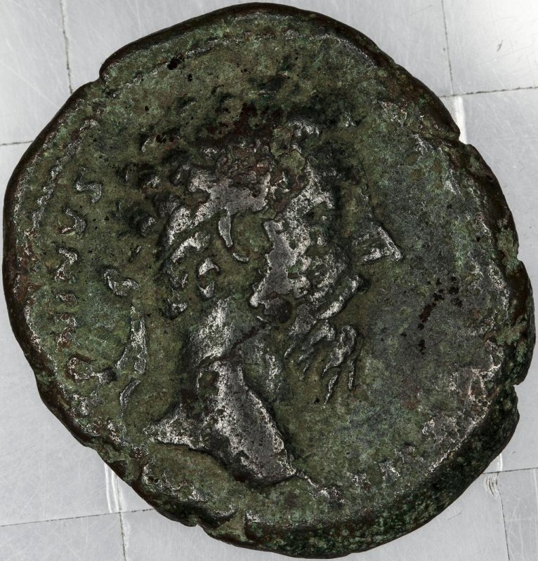 Римская империя · Marcus Aurelius · As · I в., аверс, Федеральное государственное бюджетное учреждение культуры "Государственный музей изобразительных искусств имени А.С. Пушкина"