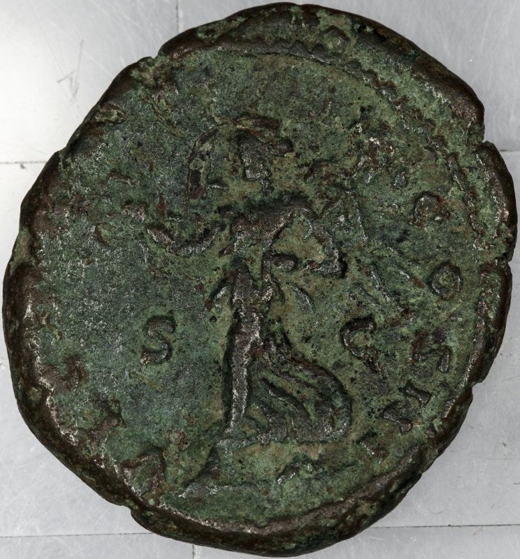 Римская империя · Marcus Aurelius · As · I в., реверс, Федеральное государственное бюджетное учреждение культуры "Государственный музей изобразительных искусств имени А.С. Пушкина"