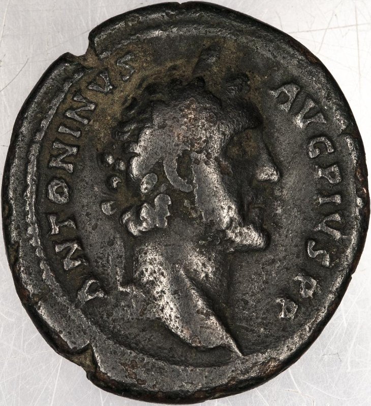 Римская империя · Antoninus Pius · As · I в., аверс, Федеральное государственное бюджетное учреждение культуры "Государственный музей изобразительных искусств имени А.С. Пушкина"