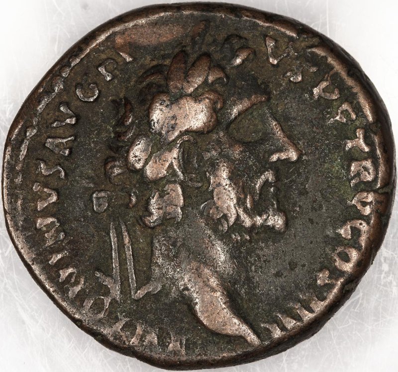 Римская империя · Antoninus Pius · Dupondius · I в., аверс, Федеральное государственное бюджетное учреждение культуры "Государственный музей изобразительных искусств имени А.С. Пушкина"