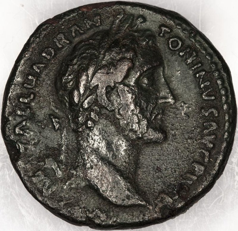 Римская империя · Antoninus Pius · Dupondius · I в., аверс, Федеральное государственное бюджетное учреждение культуры "Государственный музей изобразительных искусств имени А.С. Пушкина"
