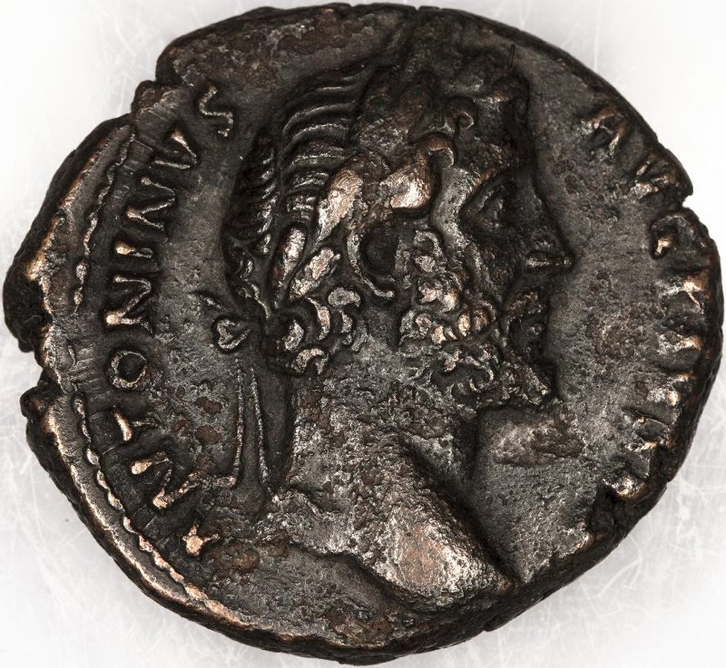 Римская империя · Antoninus Pius · Dupondius · I в., аверс, Федеральное государственное бюджетное учреждение культуры "Государственный музей изобразительных искусств имени А.С. Пушкина"