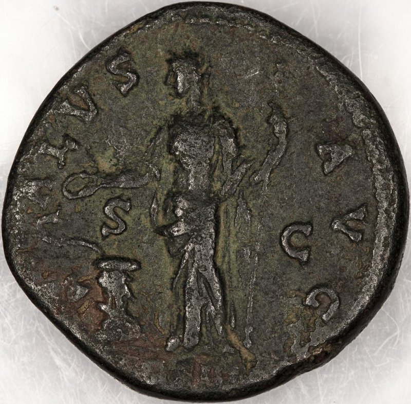 Римская империя · Antoninus Pius · As · I в., реверс, Федеральное государственное бюджетное учреждение культуры "Государственный музей изобразительных искусств имени А.С. Пушкина"
