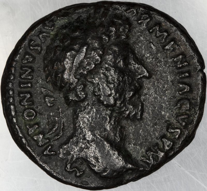 Римская империя · Marcus Aurelius · As · I в., аверс, Федеральное государственное бюджетное учреждение культуры "Государственный музей изобразительных искусств имени А.С. Пушкина"