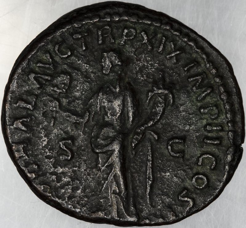 Римская империя · Marcus Aurelius · As · I в., реверс, Федеральное государственное бюджетное учреждение культуры "Государственный музей изобразительных искусств имени А.С. Пушкина"