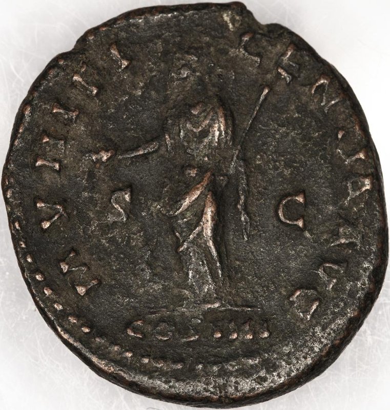 Римская империя · Antoninus Pius · As · I в., реверс, Федеральное государственное бюджетное учреждение культуры "Государственный музей изобразительных искусств имени А.С. Пушкина"