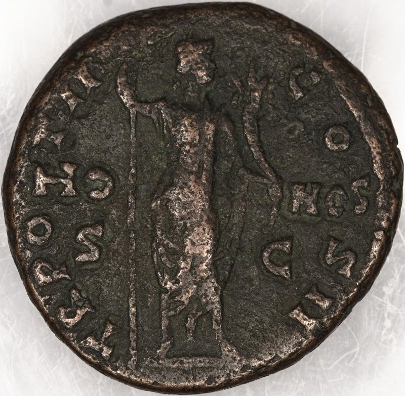 Римская империя · Antoninus Pius · Dupondius · I в., реверс, Федеральное государственное бюджетное учреждение культуры "Государственный музей изобразительных искусств имени А.С. Пушкина"