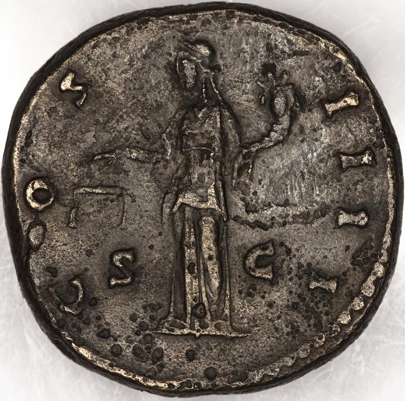 Римская империя · Antoninus Pius · Sestertius · I в., реверс, Федеральное государственное бюджетное учреждение культуры "Государственный музей изобразительных искусств имени А.С. Пушкина"
