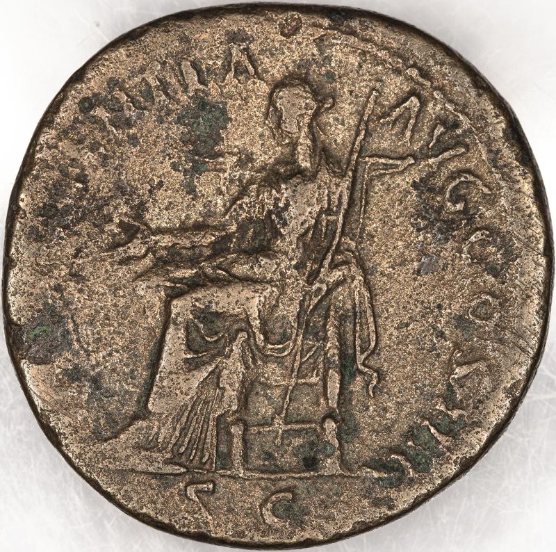 Римская империя · Antoninus Pius · Sestertius · I в., реверс, Федеральное государственное бюджетное учреждение культуры "Государственный музей изобразительных искусств имени А.С. Пушкина"