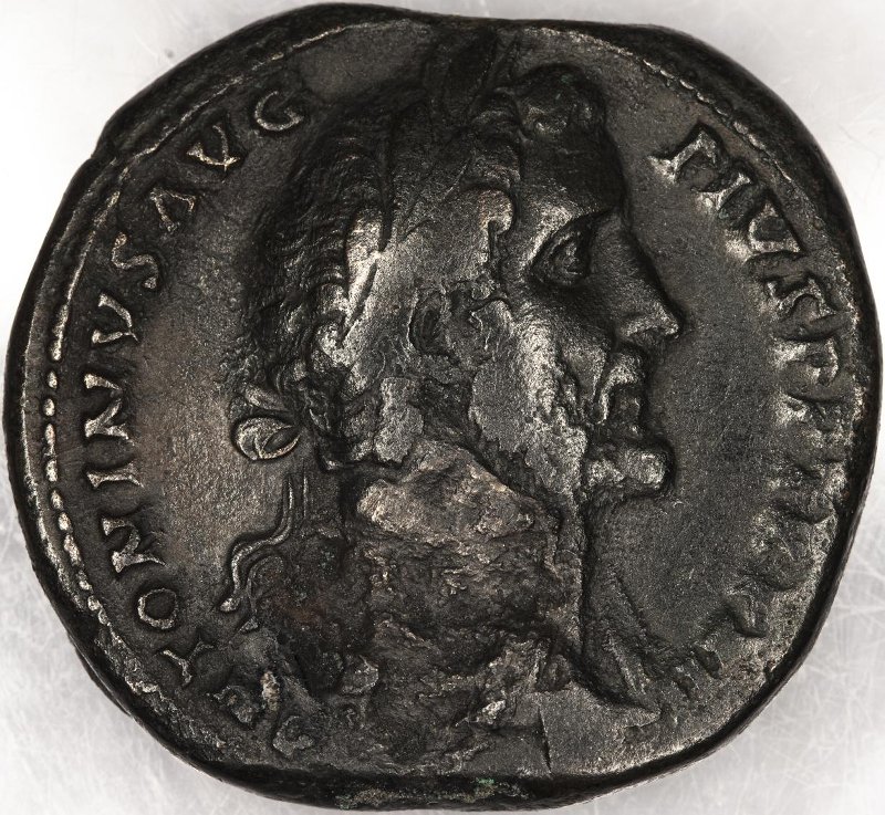 Римская империя · Antoninus Pius · Sestertius · I в., аверс, Федеральное государственное бюджетное учреждение культуры "Государственный музей изобразительных искусств имени А.С. Пушкина"