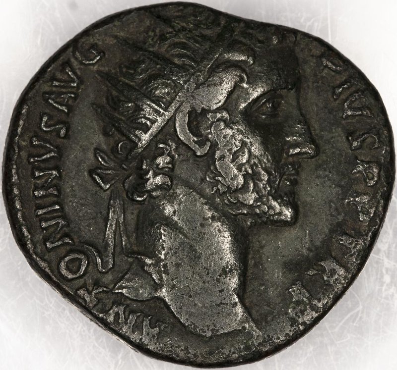 Римская империя · Antoninus Pius · Dupondius · I в., аверс, Федеральное государственное бюджетное учреждение культуры "Государственный музей изобразительных искусств имени А.С. Пушкина"