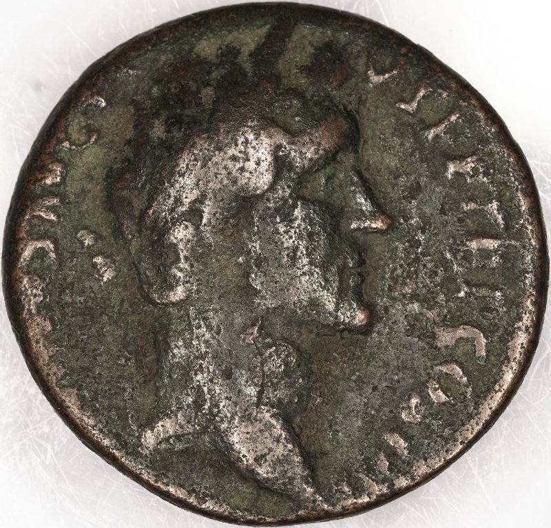 Римская империя · Antoninus Pius · Dupondius · I в., аверс, Федеральное государственное бюджетное учреждение культуры "Государственный музей изобразительных искусств имени А.С. Пушкина"