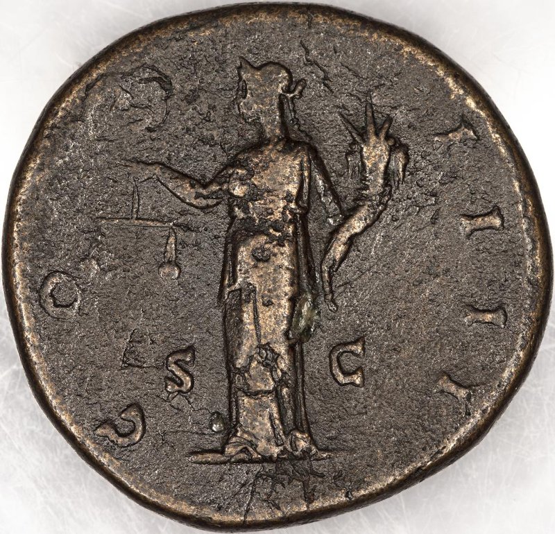 Римская империя · Antoninus Pius · Sestertius · I в., реверс, Федеральное государственное бюджетное учреждение культуры "Государственный музей изобразительных искусств имени А.С. Пушкина"
