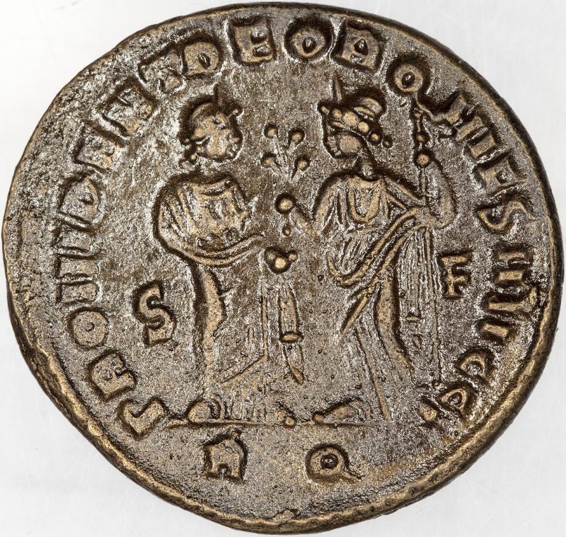 Римская империя · Diocletian · Follis · III в., реверс, Федеральное государственное бюджетное учреждение культуры "Государственный музей изобразительных искусств имени А.С. Пушкина"