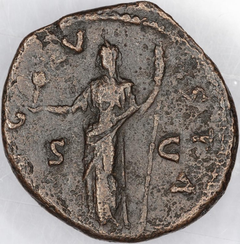 Римская империя · Antoninus Pius · As · I в., реверс, Федеральное государственное бюджетное учреждение культуры "Государственный музей изобразительных искусств имени А.С. Пушкина"