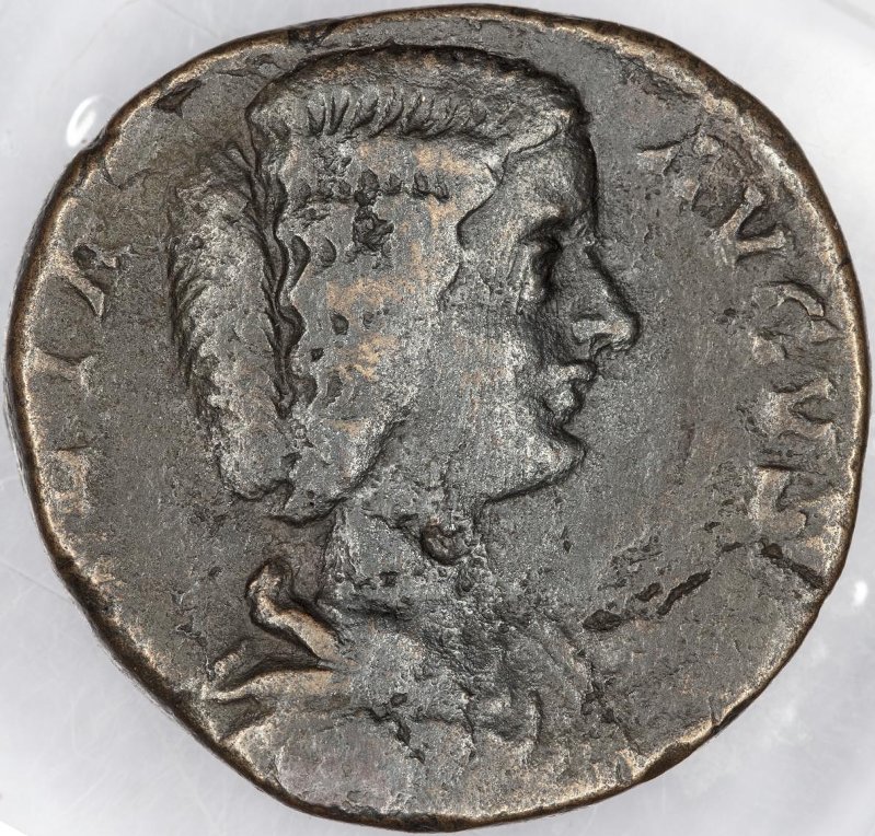 Римская империя · Antoninus Pius · Sestertius · I в., аверс, Федеральное государственное бюджетное учреждение культуры "Государственный музей изобразительных искусств имени А.С. Пушкина"