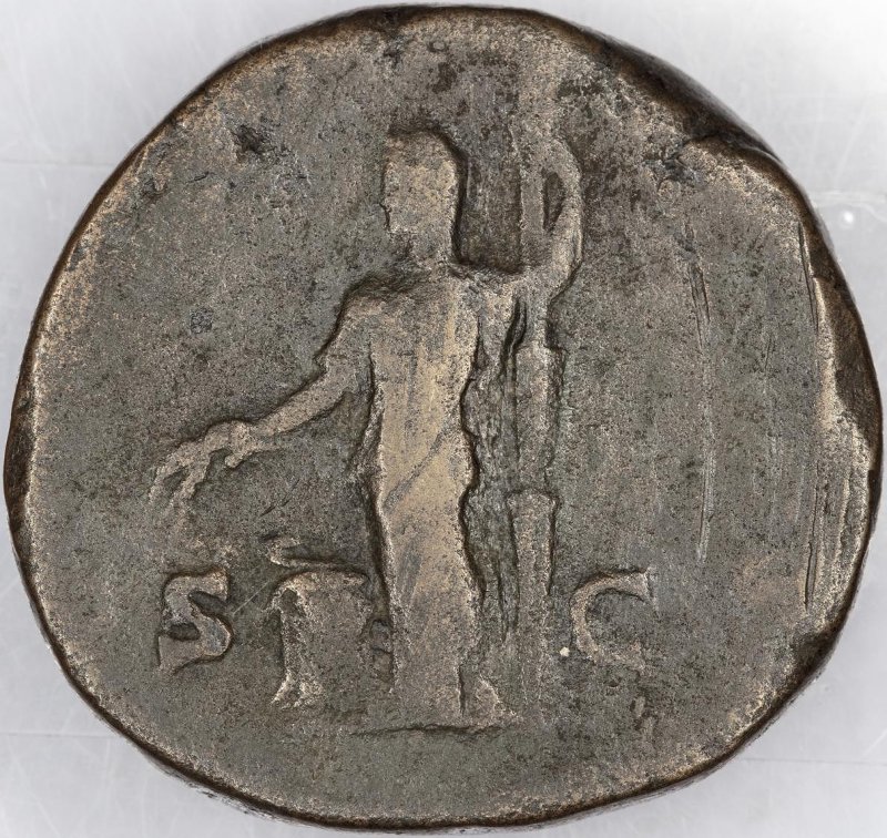Римская империя · Antoninus Pius · Sestertius · I в., реверс, Федеральное государственное бюджетное учреждение культуры "Государственный музей изобразительных искусств имени А.С. Пушкина"