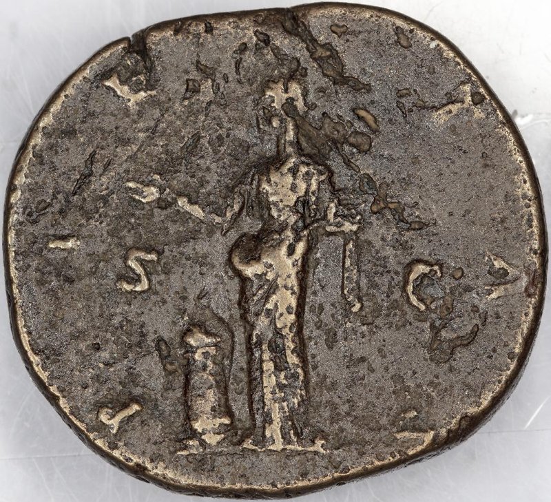 Римская империя · Antoninus Pius · Sestertius · I в., реверс, Федеральное государственное бюджетное учреждение культуры "Государственный музей изобразительных искусств имени А.С. Пушкина"
