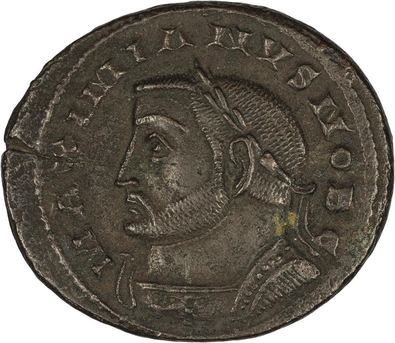 Римская империя · Galerius · Follis · III в., аверс, Федеральное государственное бюджетное учреждение культуры "Государственный музей изобразительных искусств имени А.С. Пушкина"