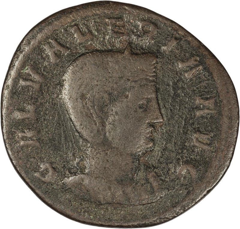 Римская империя · Galeria Valeria · Follis · III в., аверс, Федеральное государственное бюджетное учреждение культуры "Государственный музей изобразительных искусств имени А.С. Пушкина"