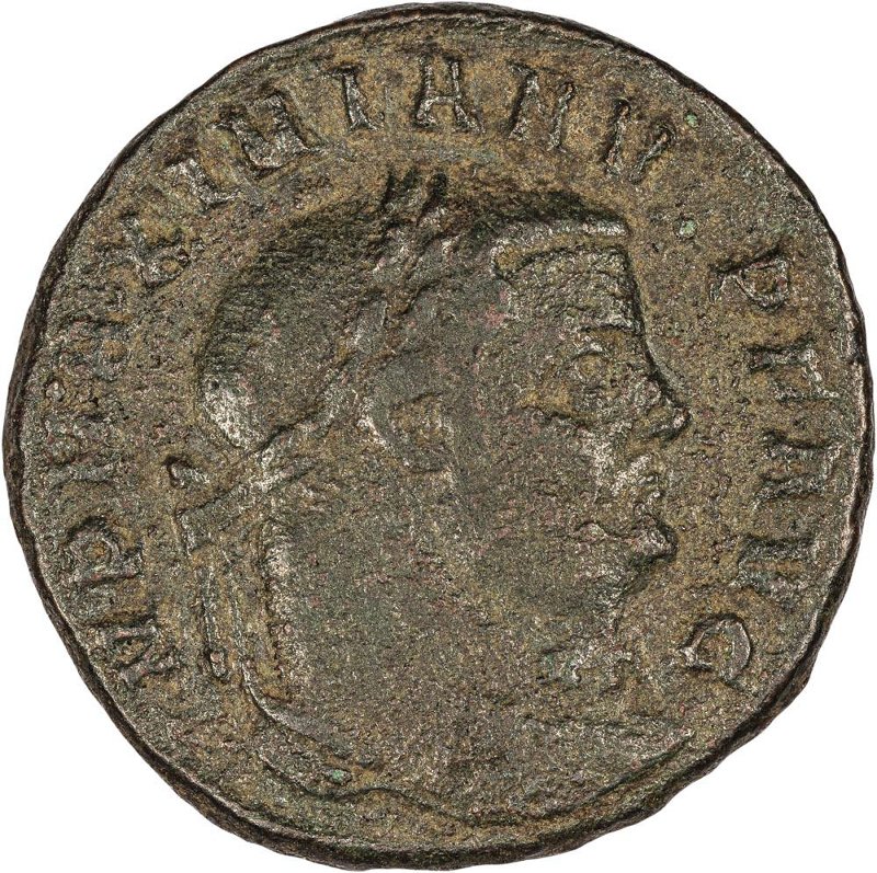 Римская империя · Maximian · Follis · III в., аверс, Федеральное государственное бюджетное учреждение культуры "Государственный музей изобразительных искусств имени А.С. Пушкина"