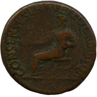 Римская империя · Tiberius · I в., реверс, Федеральное государственное бюджетное учреждение культуры "Государственный музей изобразительных искусств имени А.С. Пушкина"
