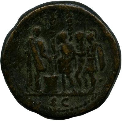 Римская империя · Domitian · Sestertius · I в., реверс, Федеральное государственное бюджетное учреждение культуры "Государственный музей изобразительных искусств имени А.С. Пушкина"