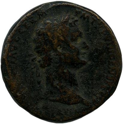 Римская империя · Domitian · Sestertius · I в., аверс, Федеральное государственное бюджетное учреждение культуры "Государственный музей изобразительных искусств имени А.С. Пушкина"