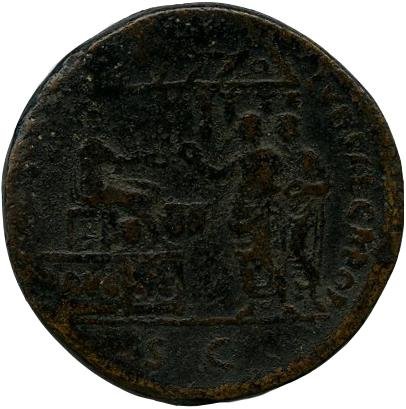 Римская империя · Domitian · Sestertius · I в., реверс, Федеральное государственное бюджетное учреждение культуры "Государственный музей изобразительных искусств имени А.С. Пушкина"