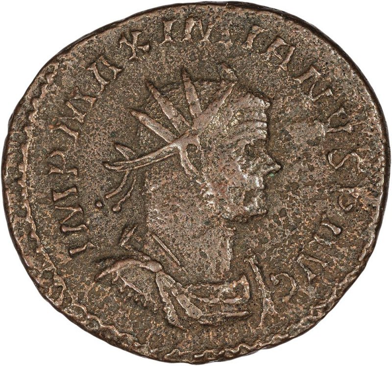 Римская империя · Maximian · Antoninianus · II в., аверс, Федеральное государственное бюджетное учреждение культуры "Государственный музей изобразительных искусств имени А.С. Пушкина"