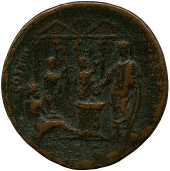 Римская империя · Domitian · Sestertius · I в., реверс, Федеральное государственное бюджетное учреждение культуры "Государственный музей изобразительных искусств имени А.С. Пушкина"