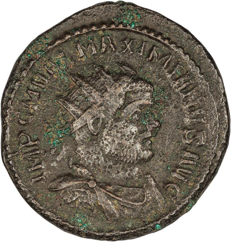 Римская империя · Maximian · Antoninianus · II в., аверс, Федеральное государственное бюджетное учреждение культуры "Государственный музей изобразительных искусств имени А.С. Пушкина"