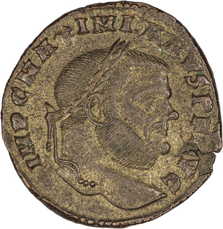 Римская империя · Maximian · Follis · III в., аверс, Федеральное государственное бюджетное учреждение культуры "Государственный музей изобразительных искусств имени А.С. Пушкина"