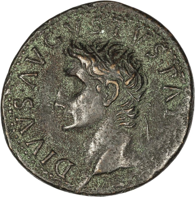Римская империя · Tiberius · As · I в., аверс, Федеральное государственное бюджетное учреждение культуры "Государственный музей изобразительных искусств имени А.С. Пушкина"