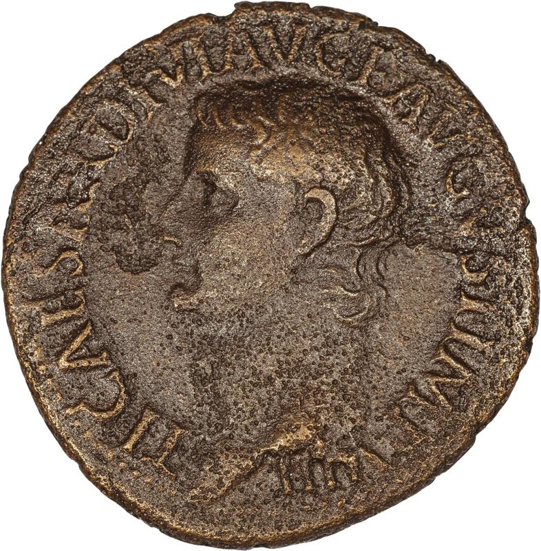 Римская империя · Tiberius · As · I в., аверс, Федеральное государственное бюджетное учреждение культуры "Государственный музей изобразительных искусств имени А.С. Пушкина"