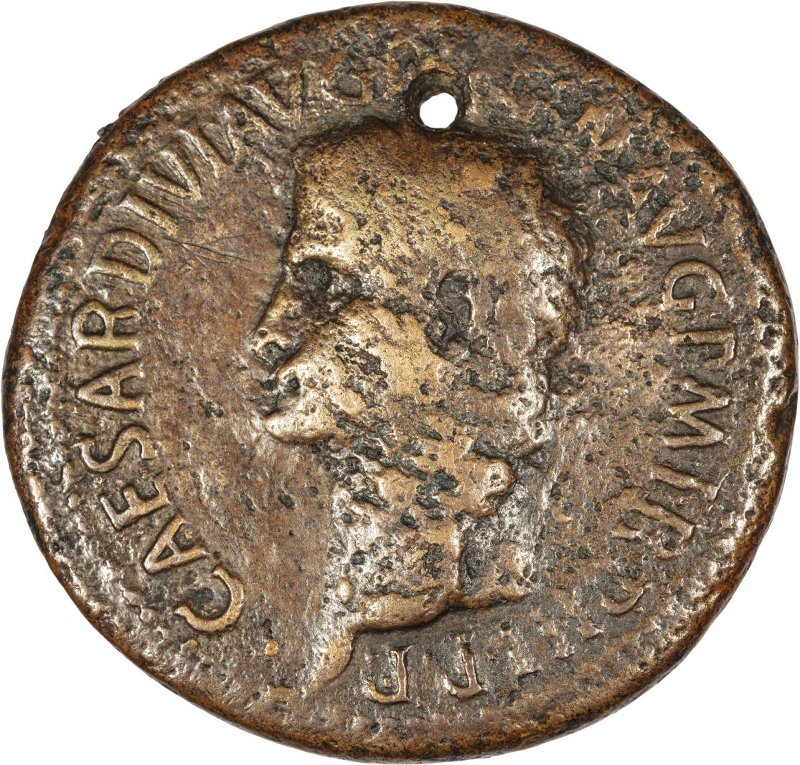 Римская империя · Sestertius · I в., аверс, Федеральное государственное бюджетное учреждение культуры "Государственный музей изобразительных искусств имени А.С. Пушкина"