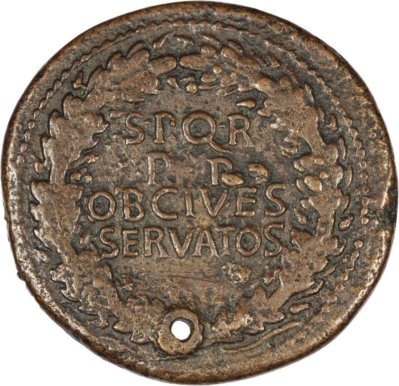 Римская империя · Sestertius · I в., реверс, Федеральное государственное бюджетное учреждение культуры "Государственный музей изобразительных искусств имени А.С. Пушкина"